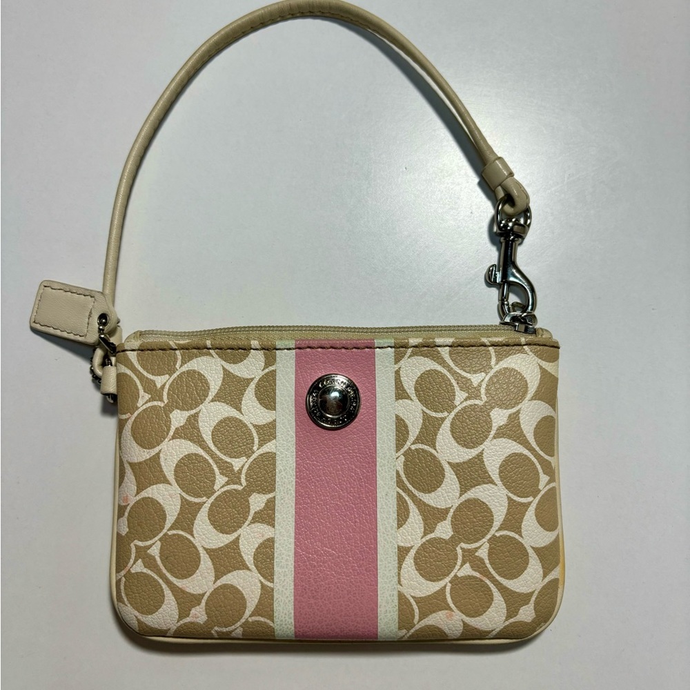 COACH signature wristlet.